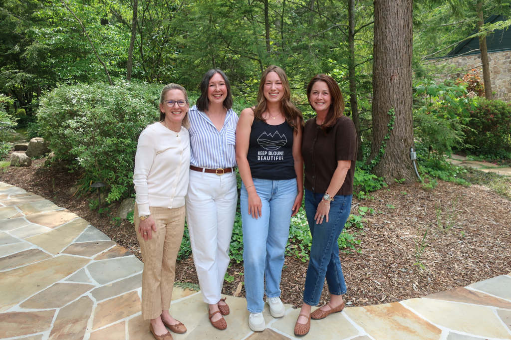Amanda Myers, Spa Director at The Carriage House; Kelley Harris, General Manager of RT Lodge; Brittney Whipple, Executive Director of Keep Blount Beautiful; Beth McCabe Holman, President of RT Lodge