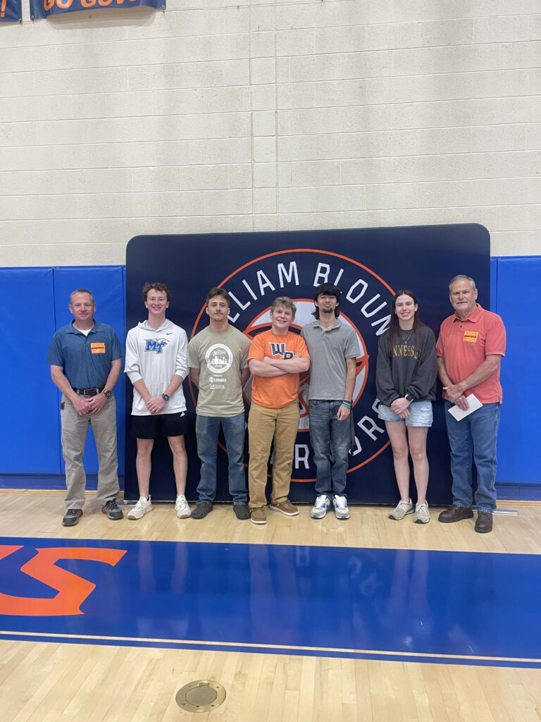 William Blount HS Greg Newman, James Sackermann, Gabe Tucker, Orin Patton, Jared Roberts, Cassandra Swett, Denver Hunt
